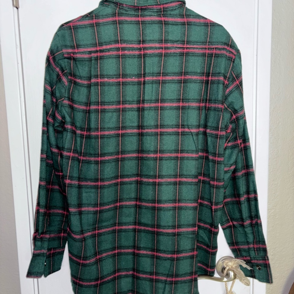 LA MIEL Green and Red Plaid Top